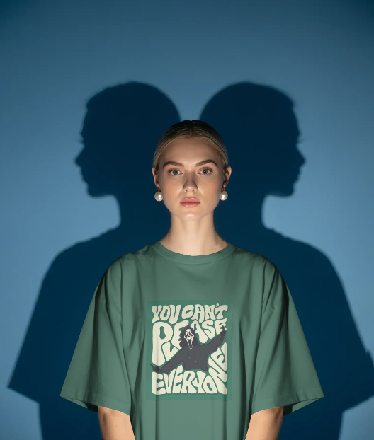 Oversized Printed T-shirt - You Can't Please Everyone