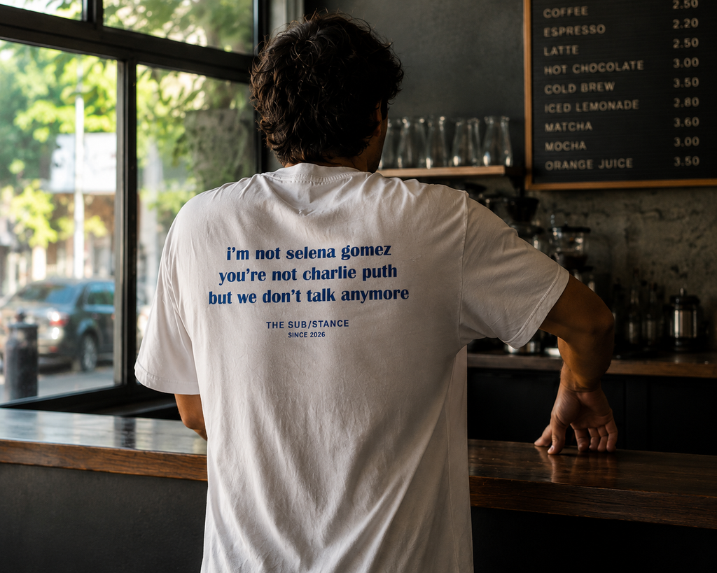 We Don't Talk Anymore Oversized Back Printed T-Shirt | THE SUB/STANCE
