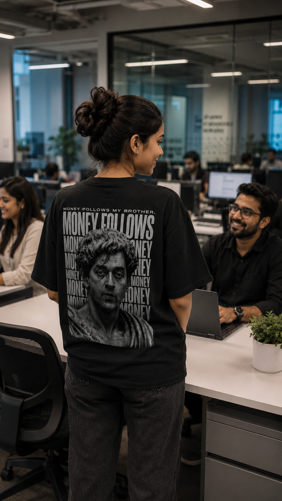Money Follows My Brother Oversized Back Printed T-shirt | THE SUB/STANCE