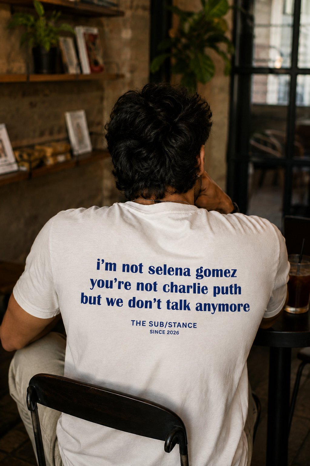We Don't Talk Anymore Oversized Back Printed T-Shirt | THE SUB/STANCE