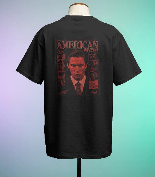 Back Printed Oversized T-shirt - American Psycho