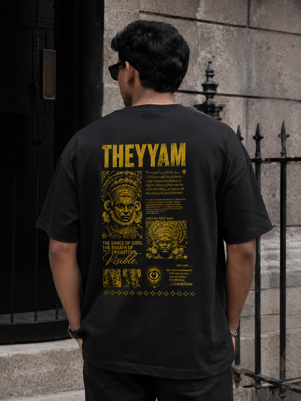 Theyyam Oversized Back Printed T-Shirt | THE SUB/STANCE