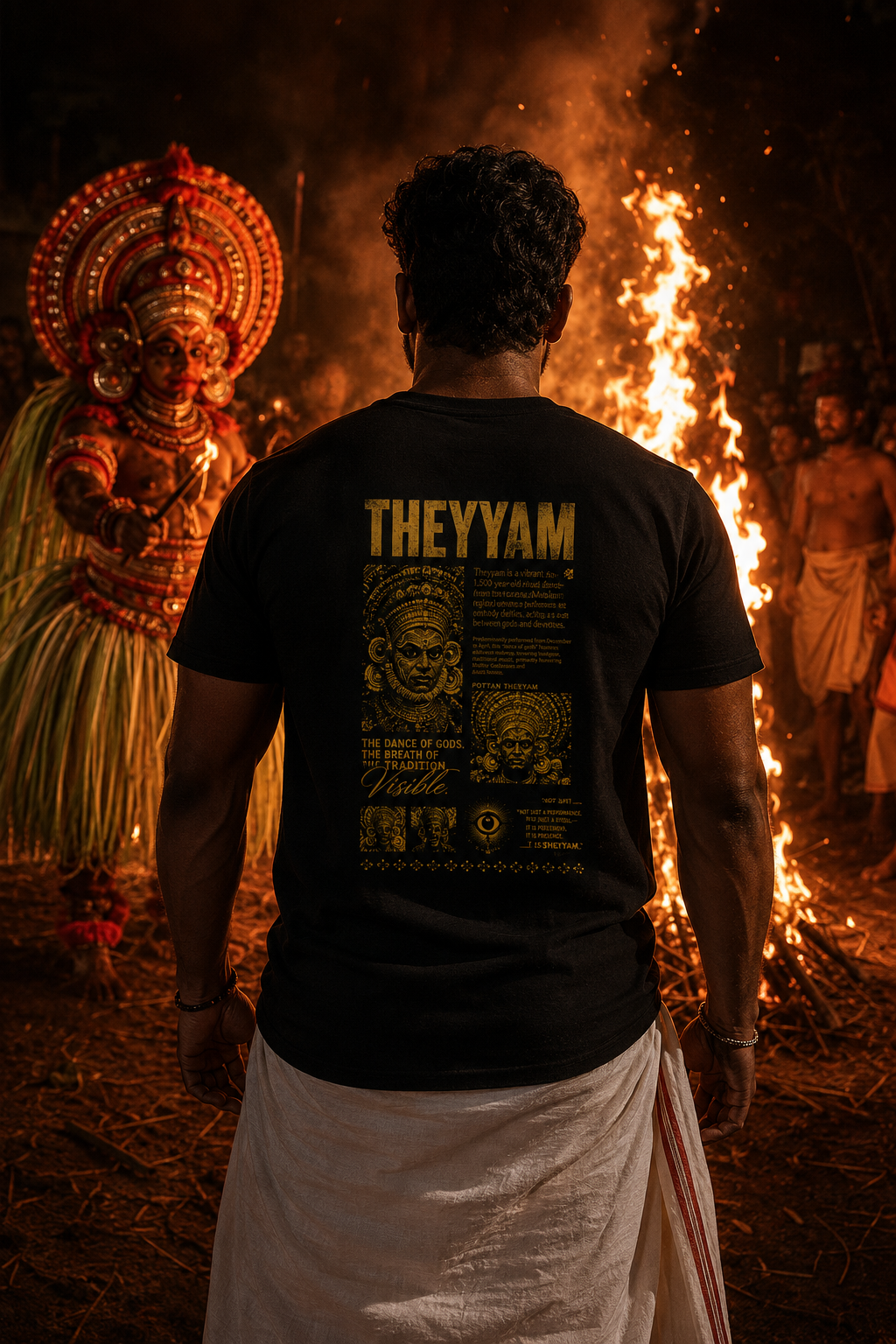 Theyyam Oversized Back Printed T-Shirt | THE SUB/STANCE