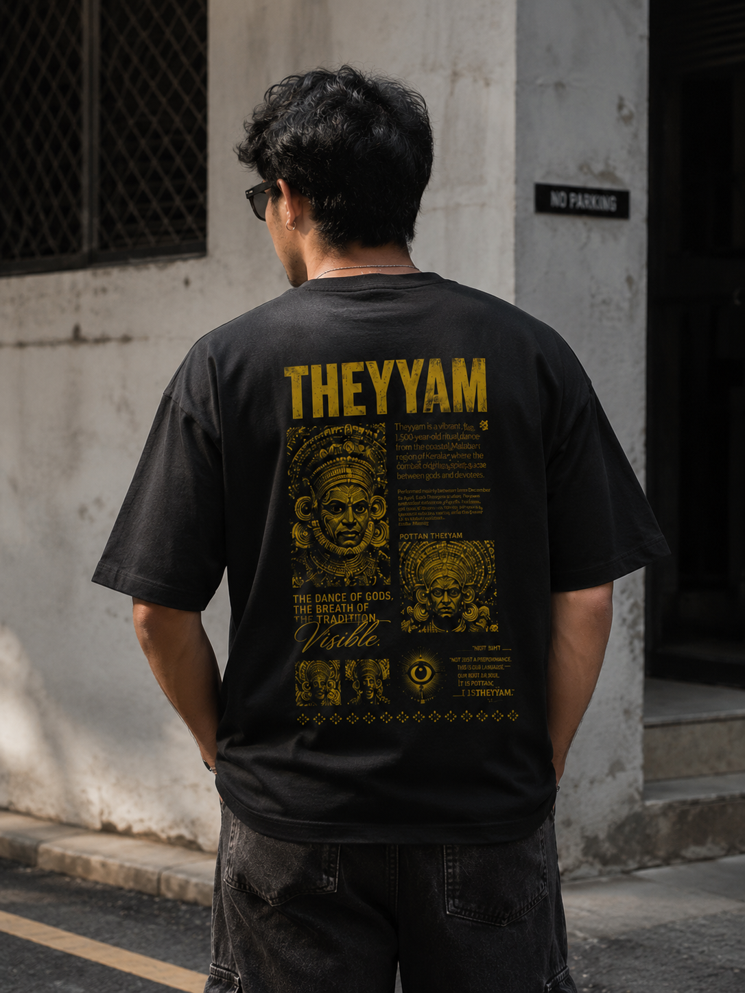 Theyyam Oversized Back Printed T-Shirt | THE SUB/STANCE