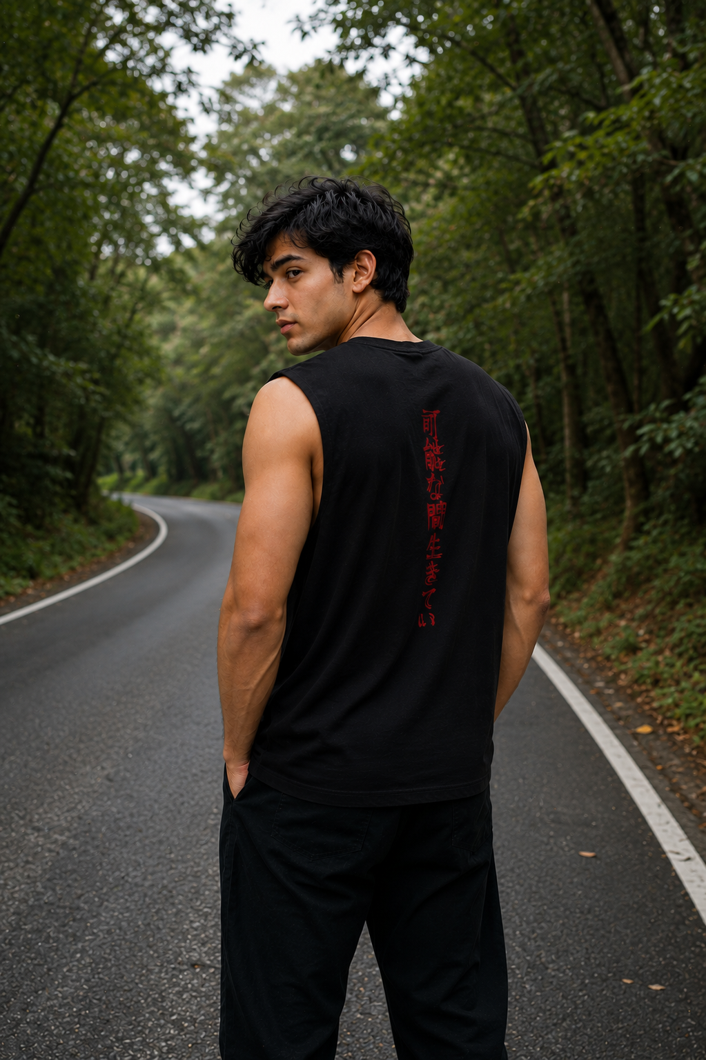 Japanese Warrior Sleeveless Printed T-Shirt | THE SUB/STANCE