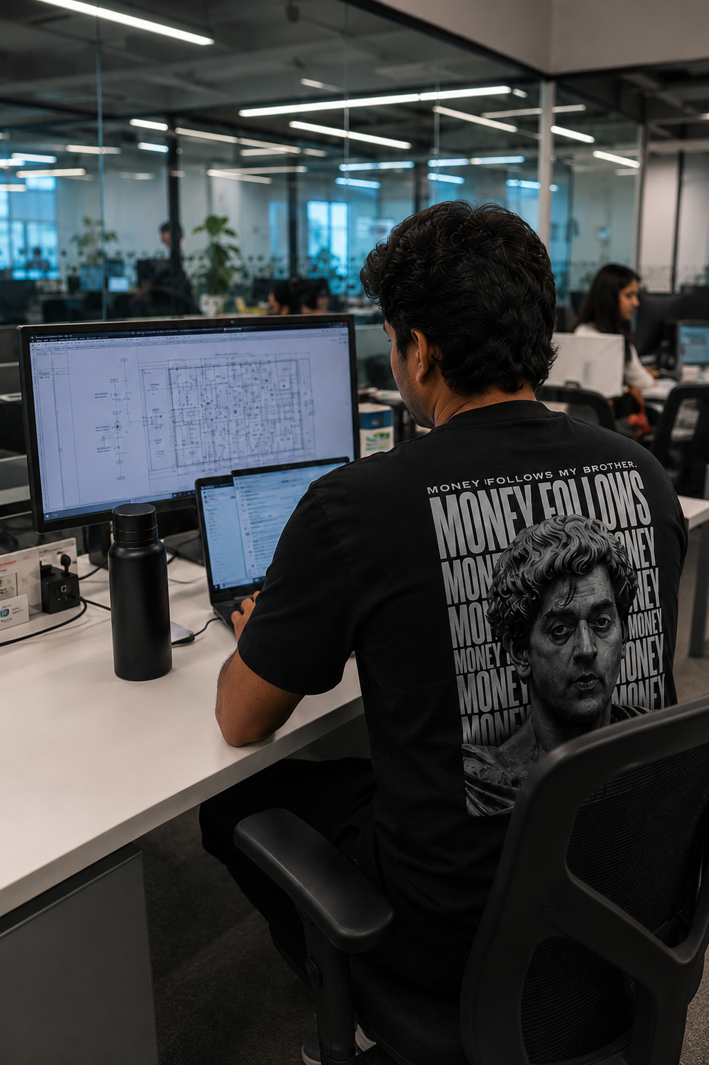 Money Follows My Brother Oversized Back Printed T-shirt | THE SUB/STANCE