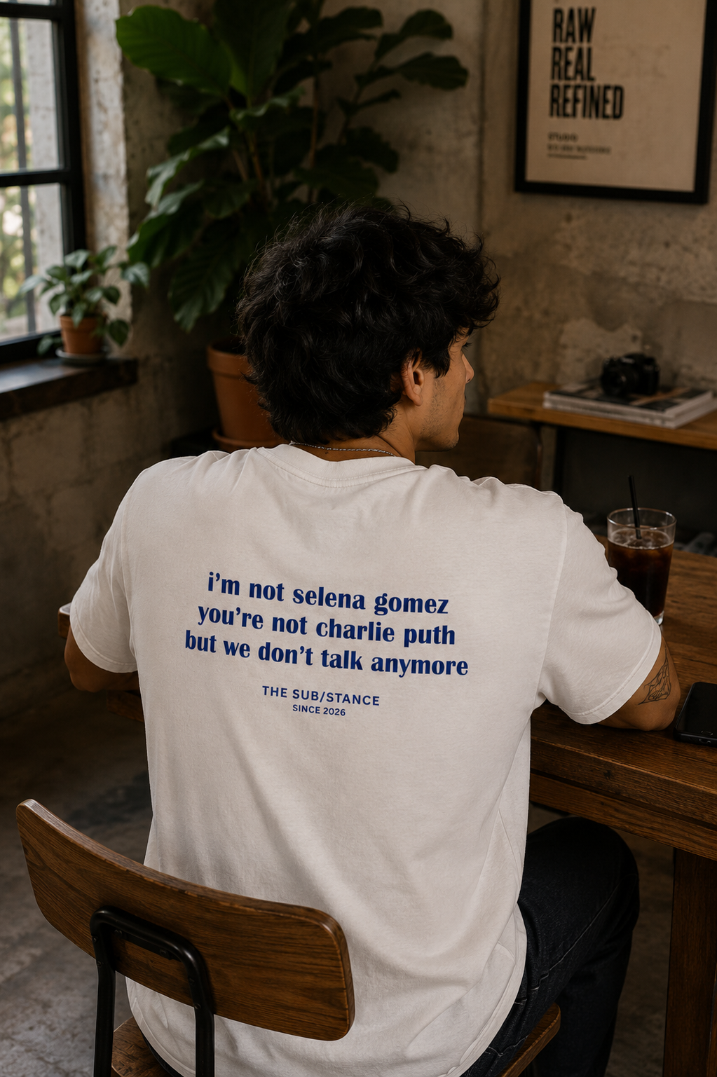We Don't Talk Anymore Oversized Back Printed T-Shirt | THE SUB/STANCE