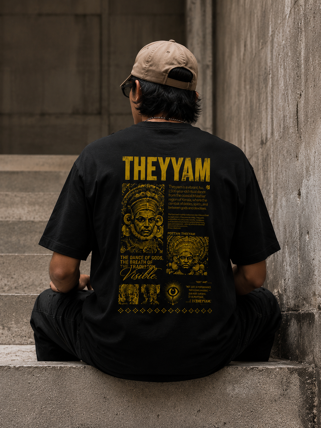 Theyyam Oversized Back Printed T-Shirt | THE SUB/STANCE