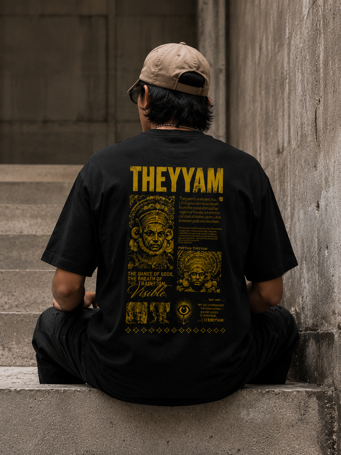 Theyyam Oversized Back Printed T-Shirt | THE SUB/STANCE