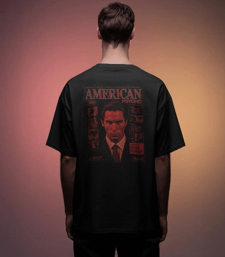 Back Printed Oversized T-shirt - American Psycho